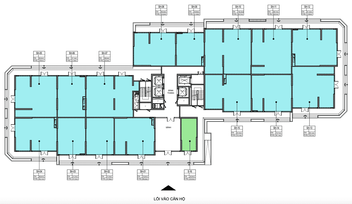mặt bằng shophouse origami toà t vinhomes quận 9
