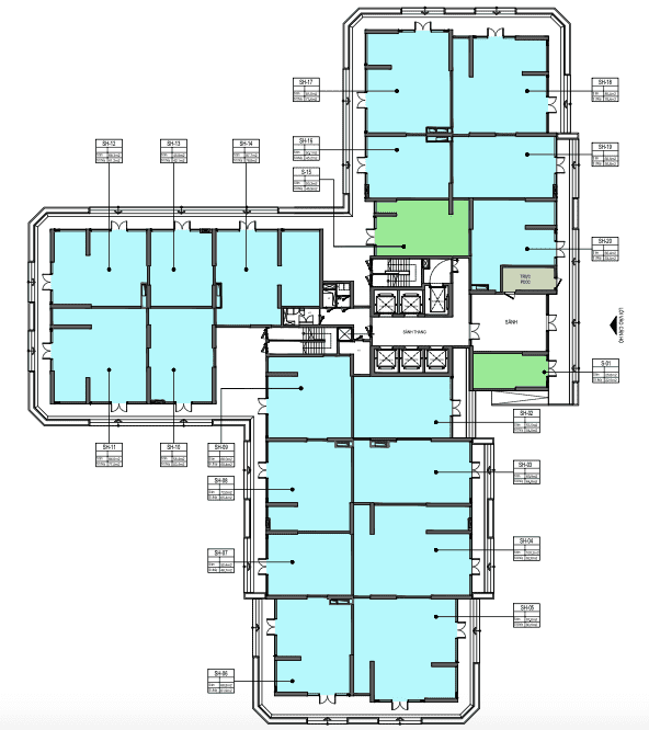 mặt bằng shophouse origami toà t vinhomes grand park