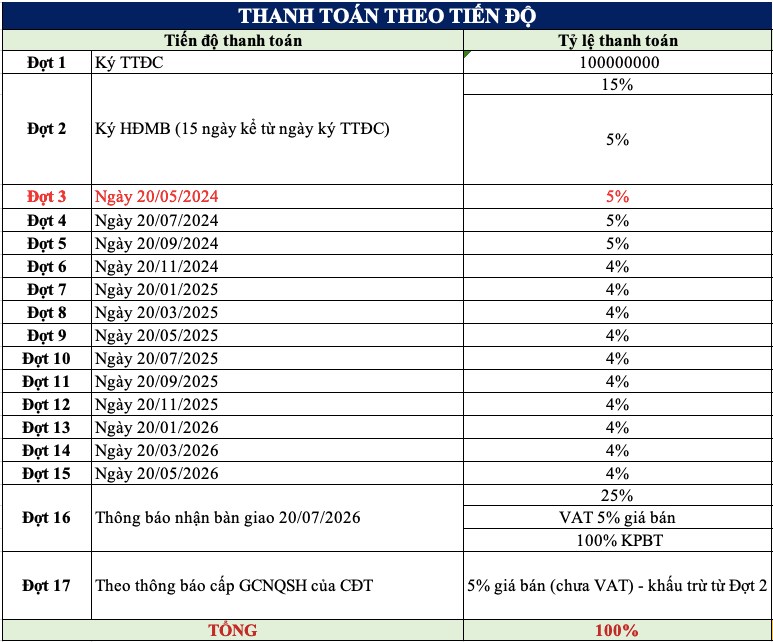 thanh toán theo tiến độ option 2