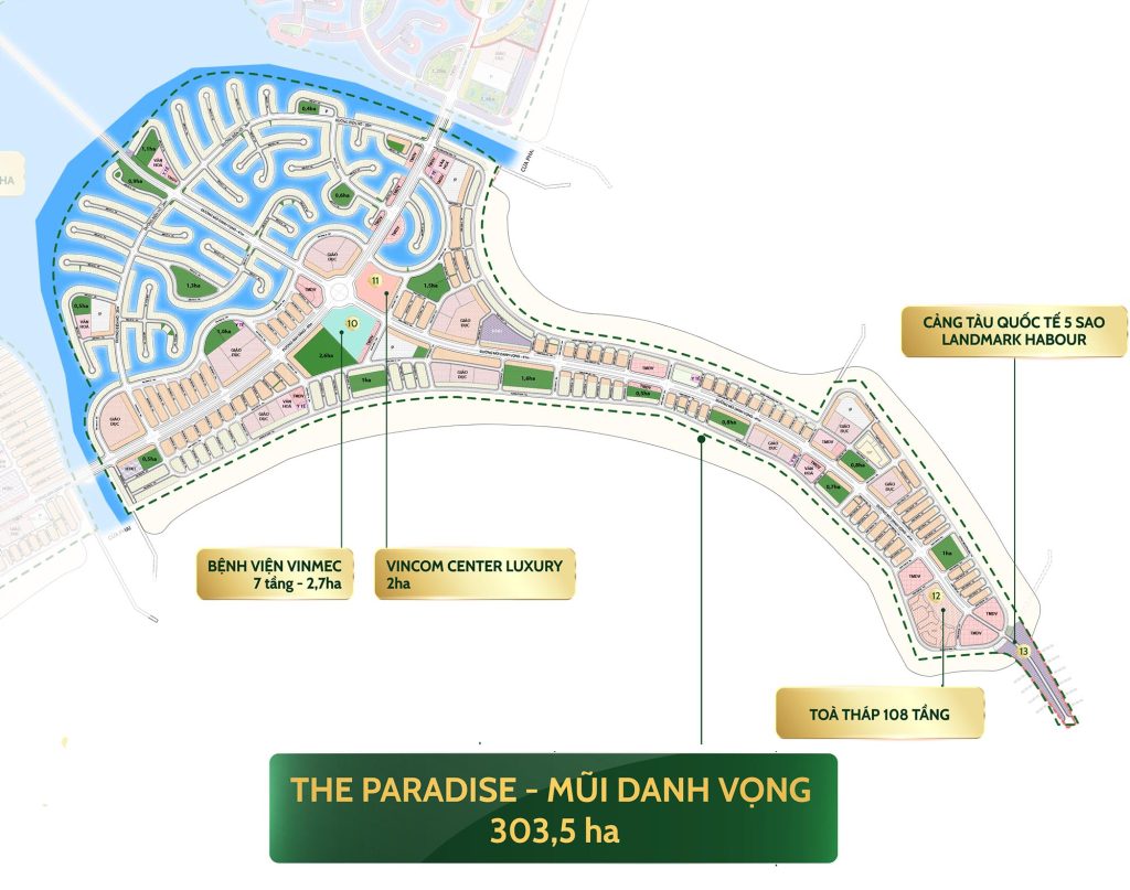 mặt bằng phân khu the paradise - mũi danh vọng